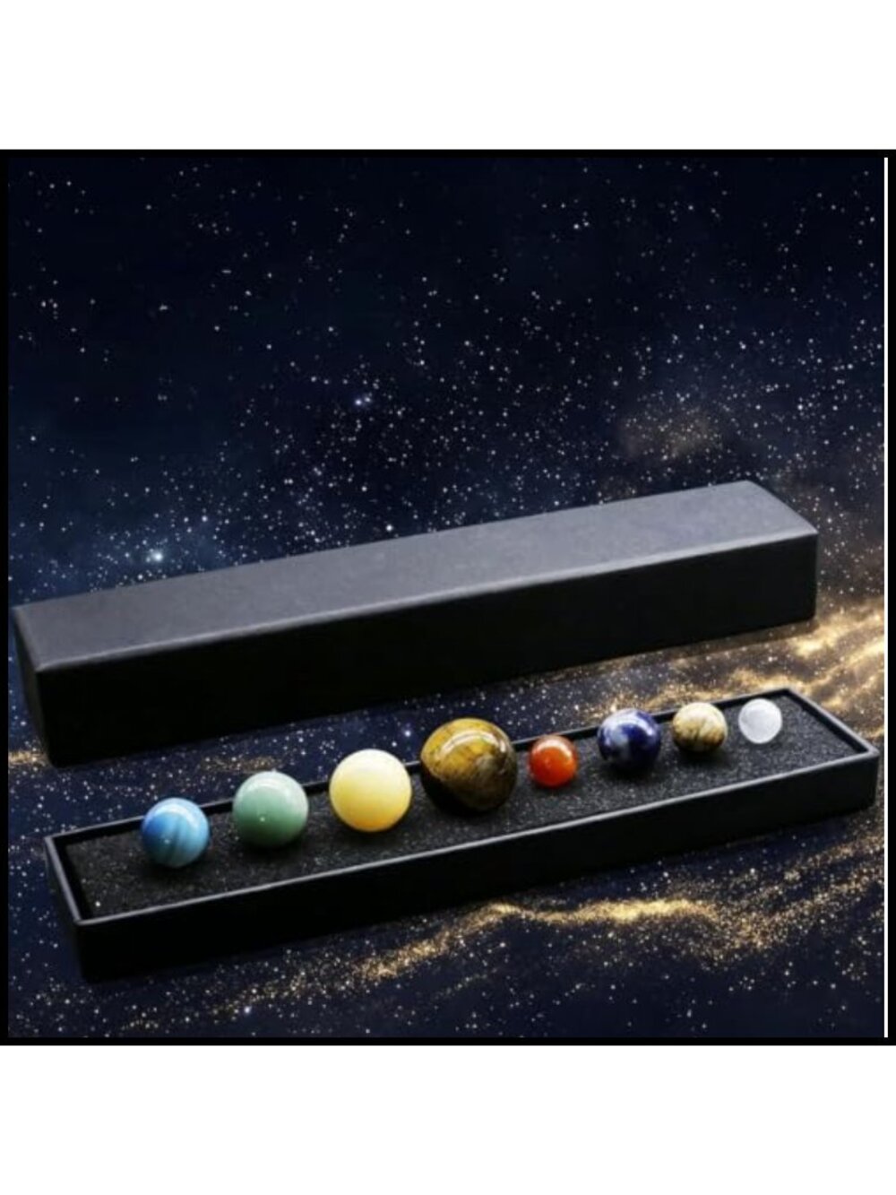 Solar System 8 Planets Gemstone Balls Desk Decor Healing Crystals